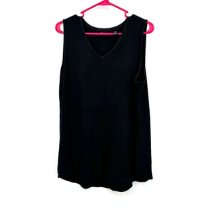 H by Halston‎ Essentials size Large black tank top modal spandex blend